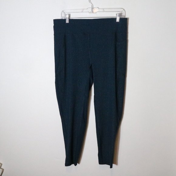 Sweaty Betty Womens Zero Gravity Legging Size XXL Glitter Blue Cropped High rise - Picture 2 of 8